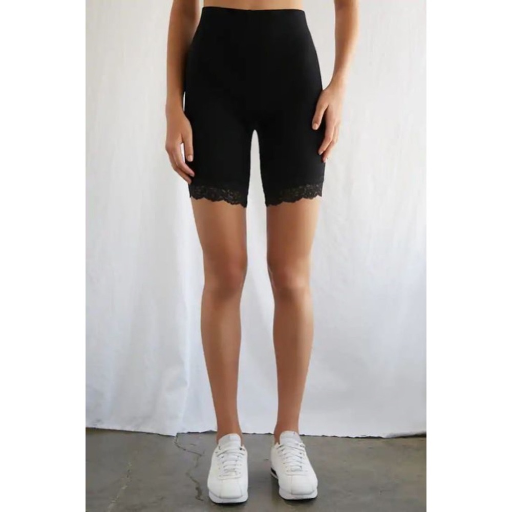 Lace Trim Biker Shorts